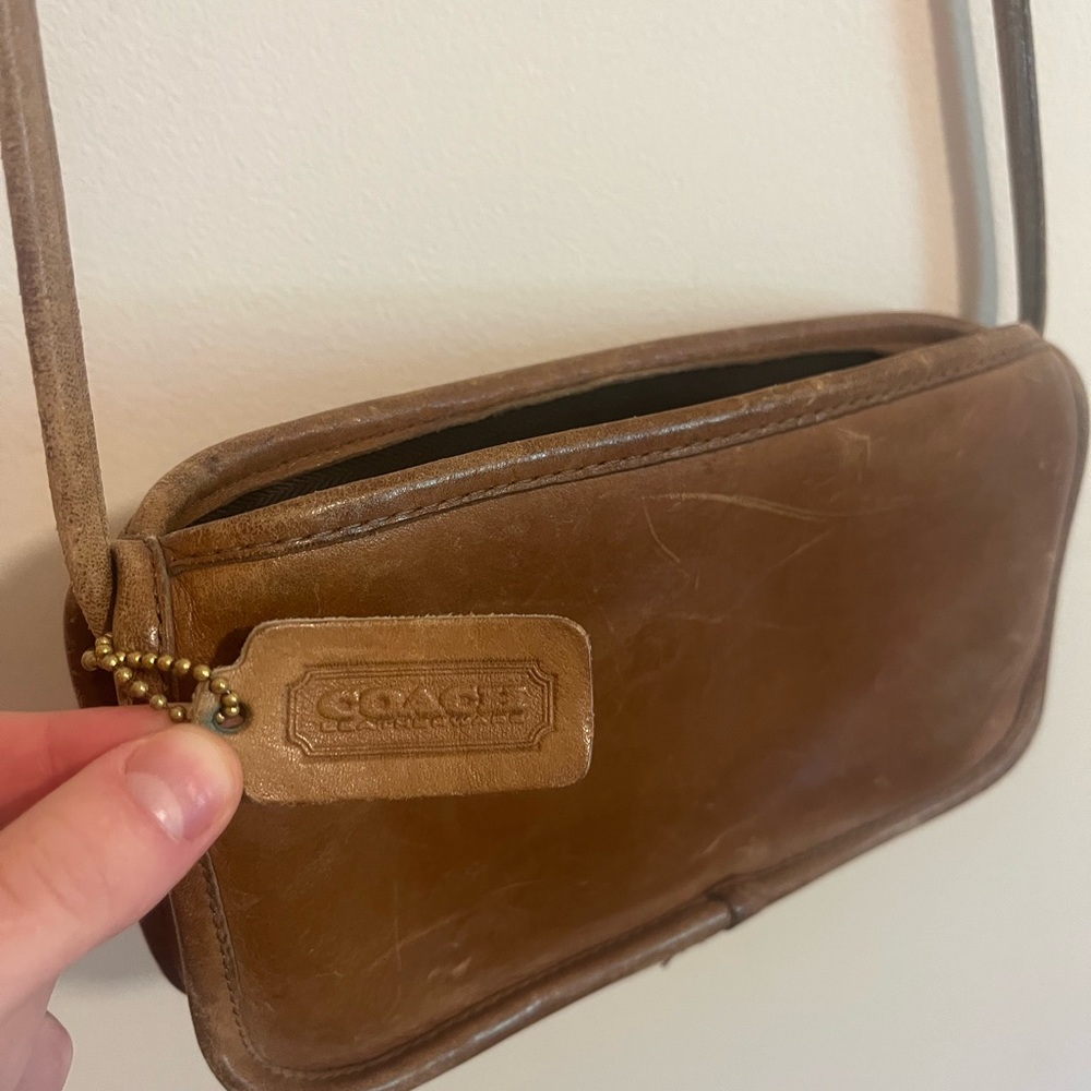 Coach Tan Leather Shoulder Bag